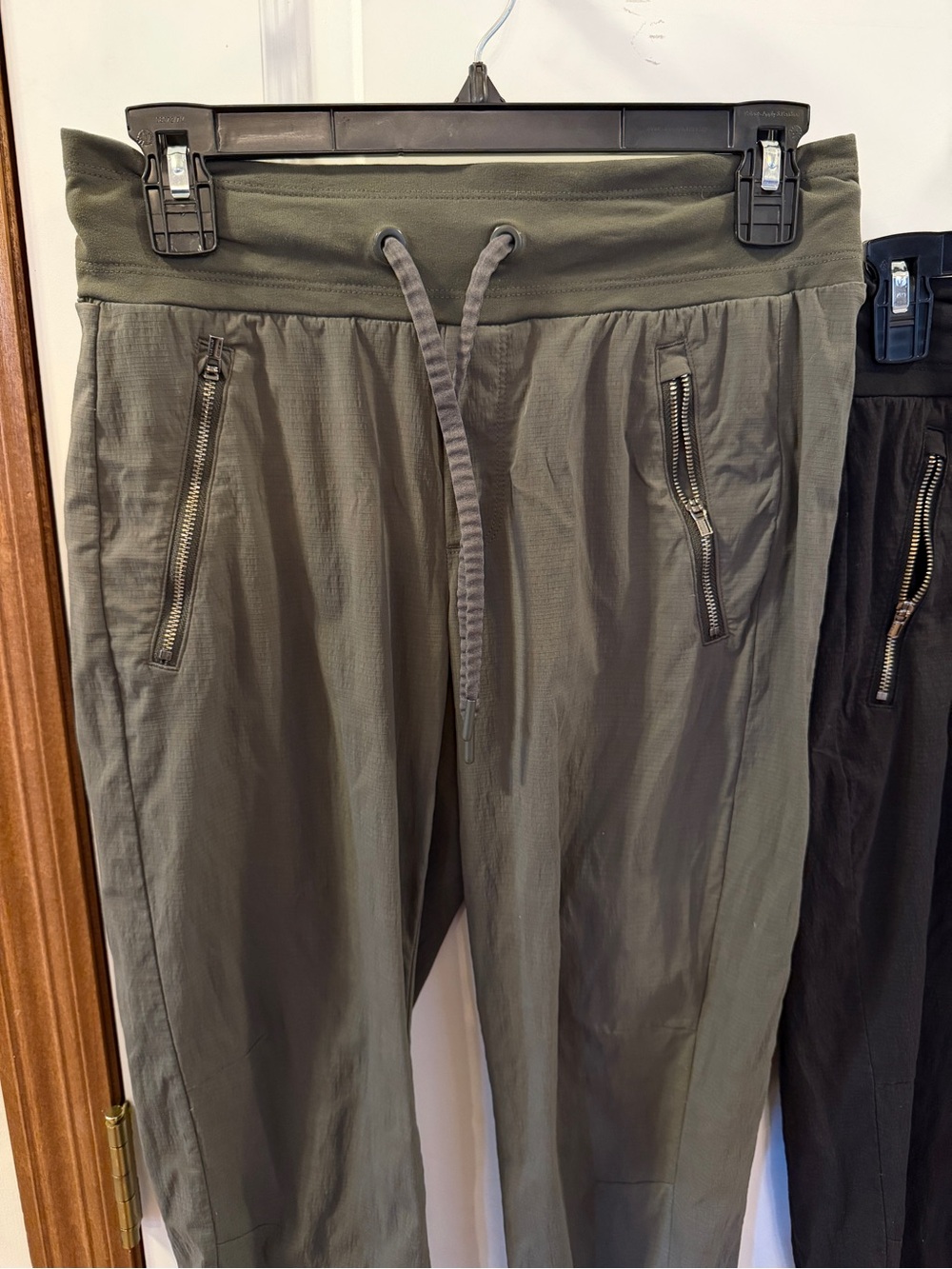 Athleta Set of 2 Trekkie North Like New Joggers! Olive/Gray + Black - Picture 2 of 8